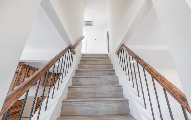 stairs featuring visible vents