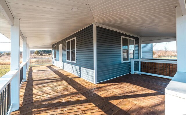 deck featuring a porch