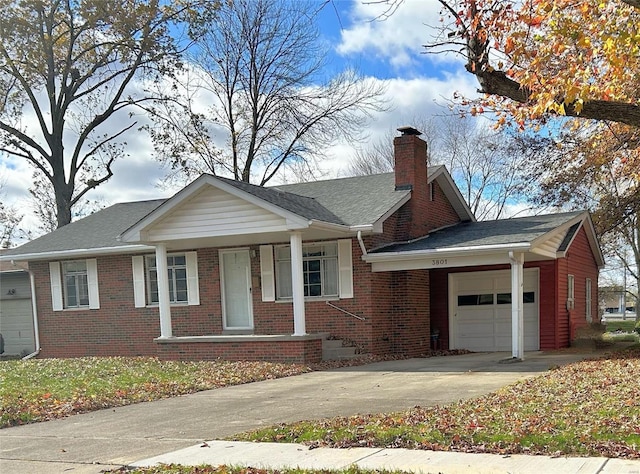 view of front facade with a garage