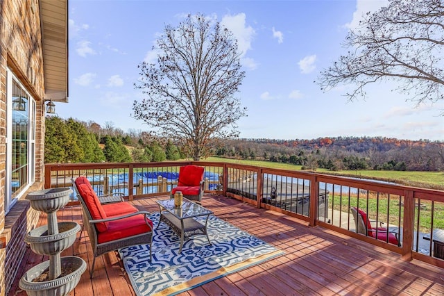 deck with outdoor lounge area