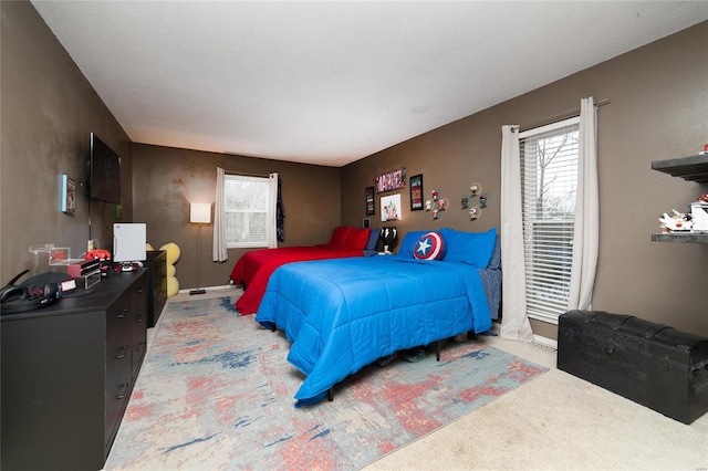 view of carpeted bedroom