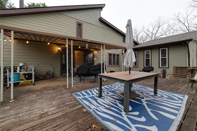 view of wooden deck