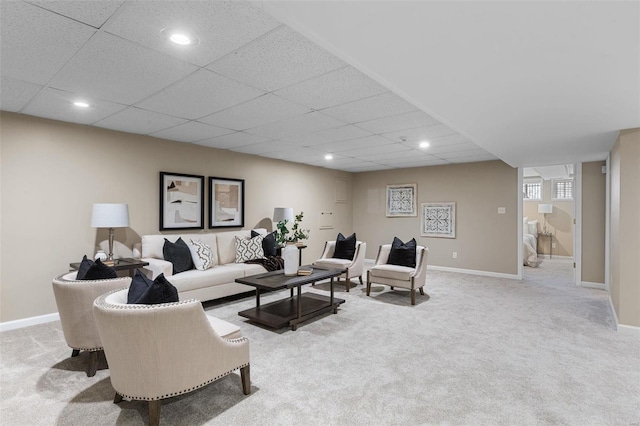 view of carpeted living room