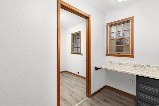 hall featuring light hardwood / wood-style floors