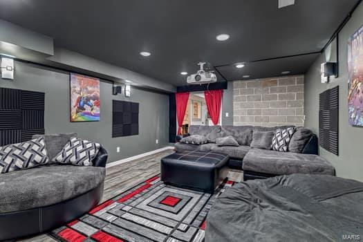 view of home theater room