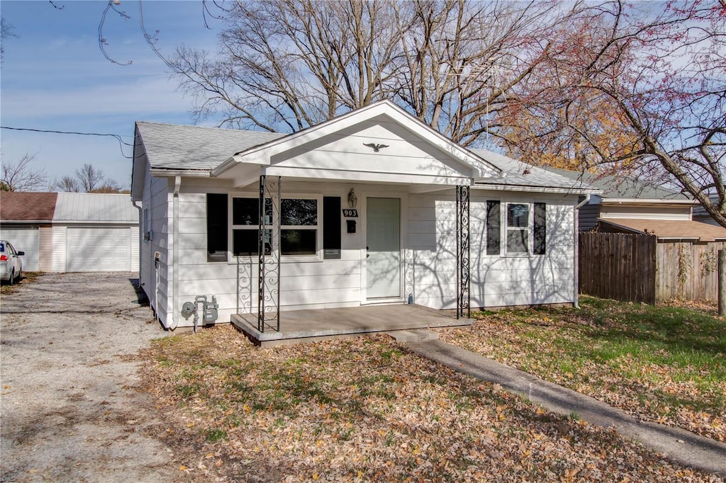 bungalow with covered porch