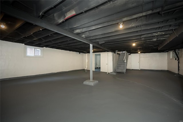 view of basement