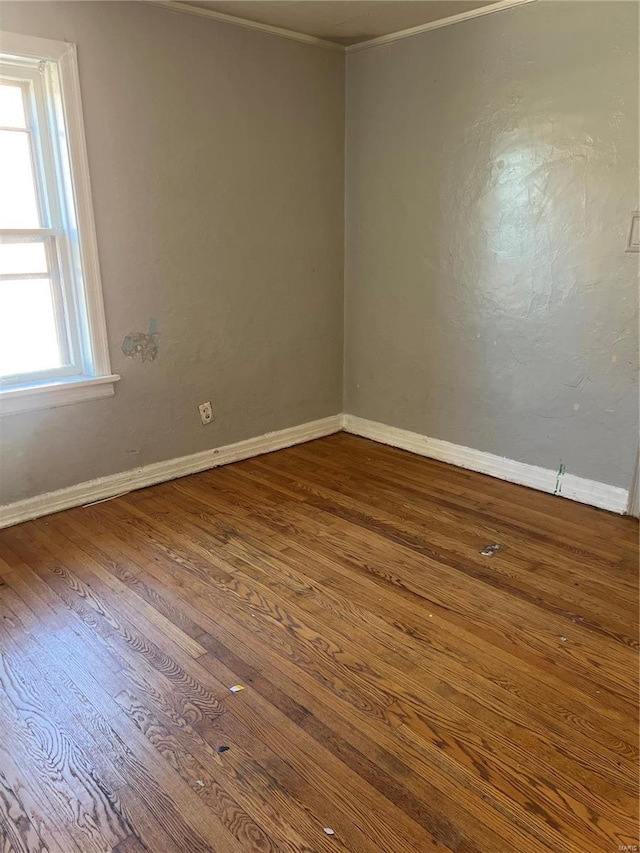 empty room with hardwood / wood-style floors