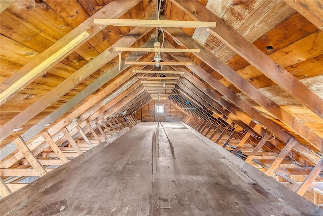 view of attic