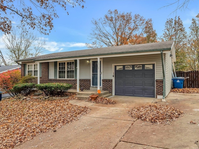 single story home featuring a garage