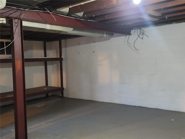 view of basement