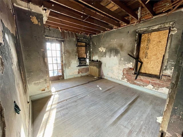 misc room with hardwood / wood-style flooring