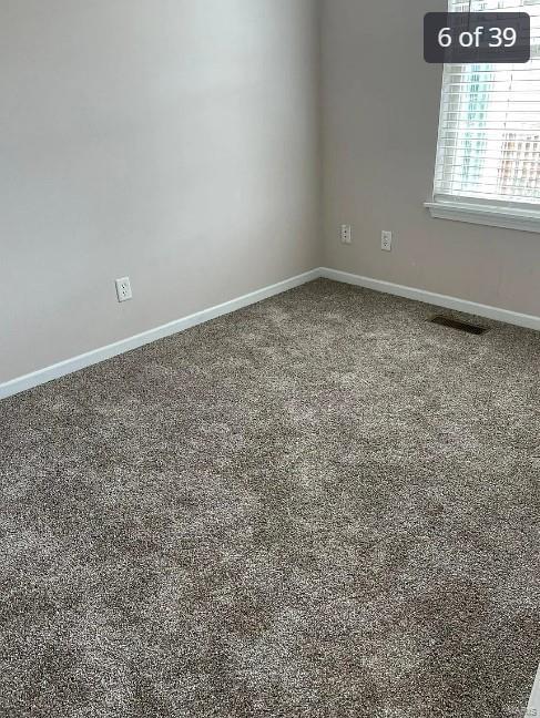 view of carpeted empty room