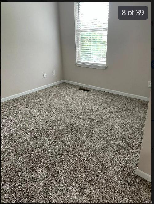 spare room with carpet floors