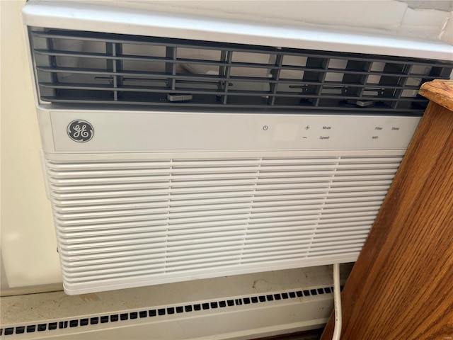 interior details featuring a wall unit AC