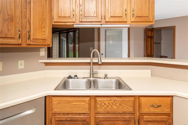 kitchen featuring dishwasher and sink