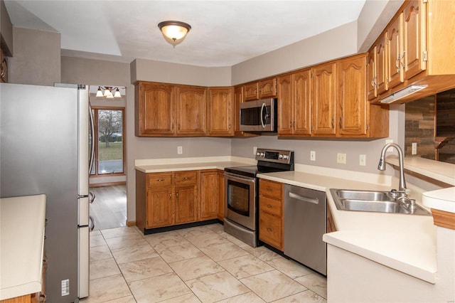 kitchen featuring sink and stainless steel appliances