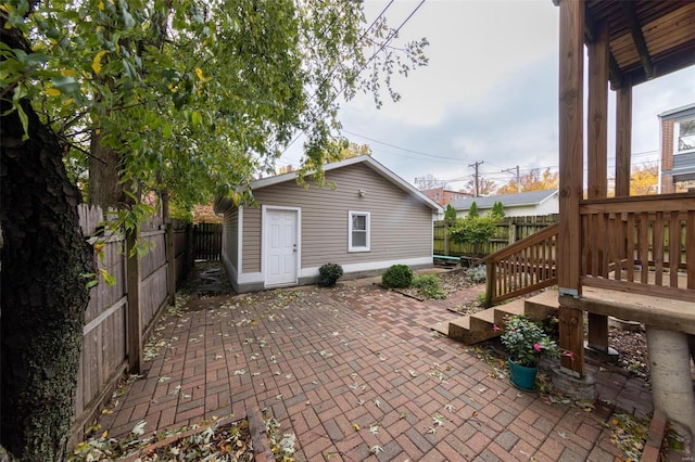 view of patio with a deck