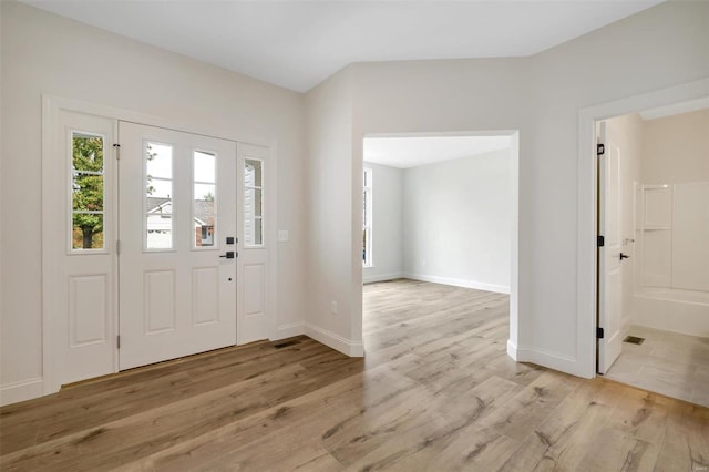 entryway featuring light hardwood / wood-style floors