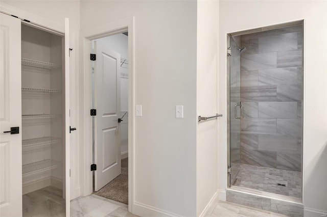 bathroom with walk in shower