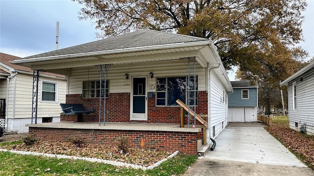 bungalow-style house with a porch