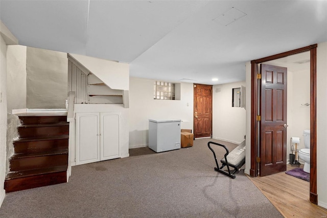 interior space featuring light hardwood / wood-style flooring