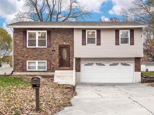 split foyer home with a garage