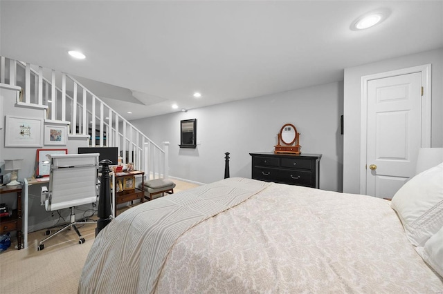 view of carpeted bedroom