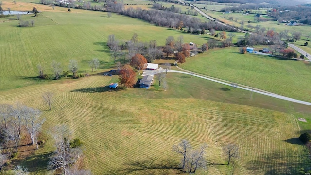 bird's eye view with a rural view