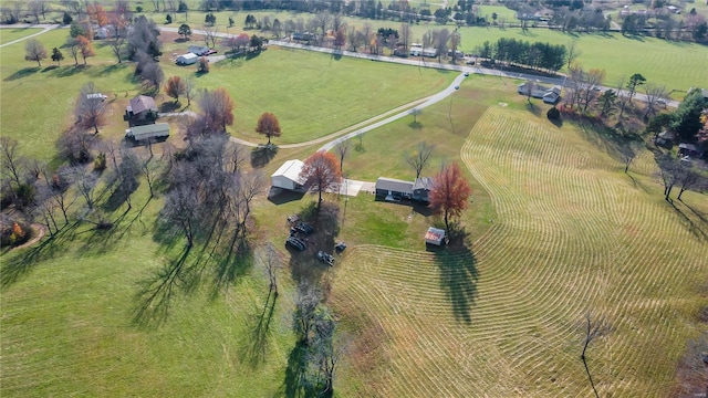 bird's eye view featuring a rural view