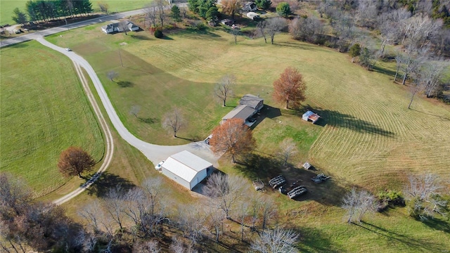 bird's eye view featuring a rural view