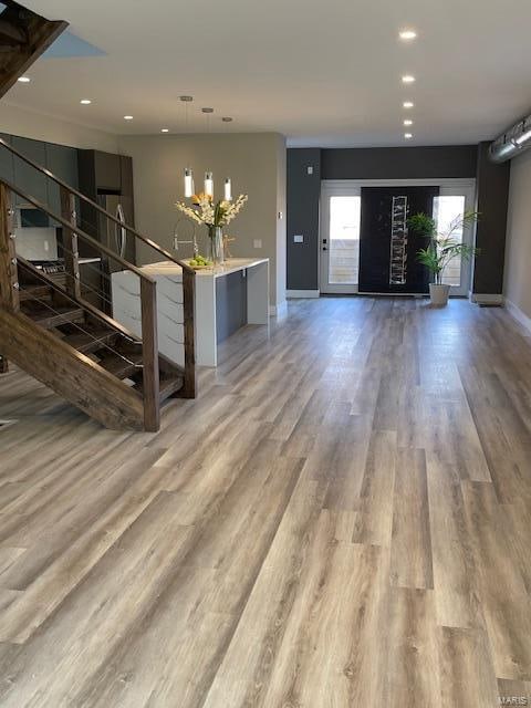 interior space featuring light hardwood / wood-style flooring