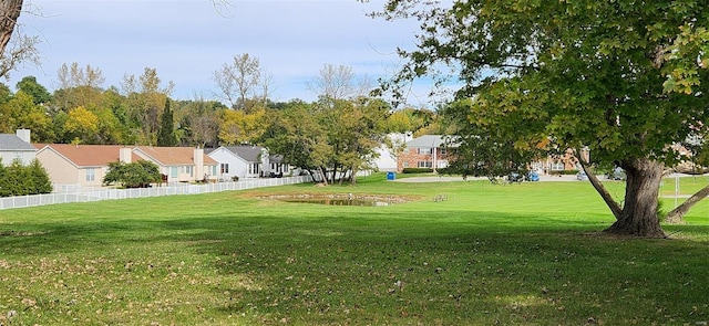 view of community featuring a yard