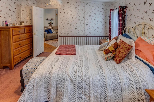 view of carpeted bedroom