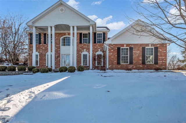 view of greek revival inspired property