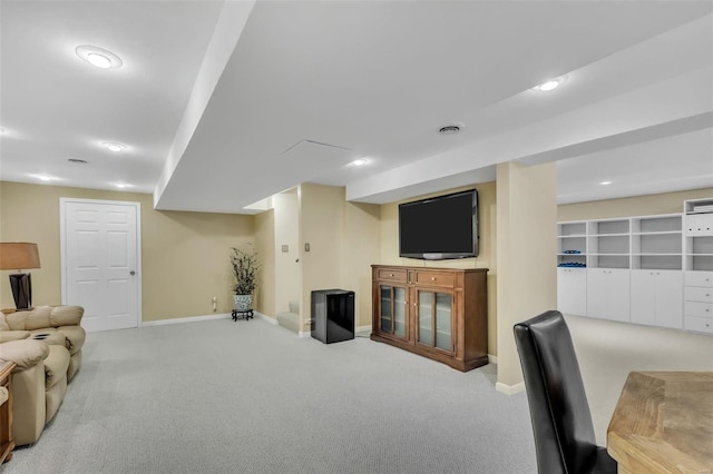 view of carpeted living room