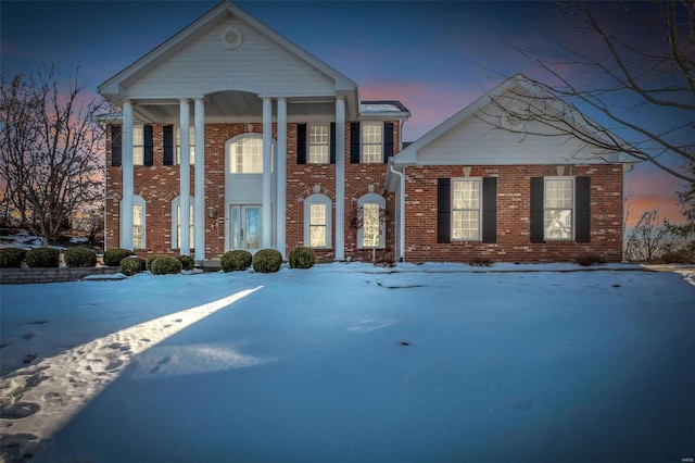 view of greek revival inspired property