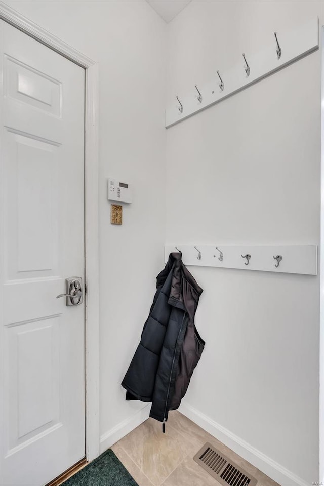 mudroom featuring tile patterned flooring