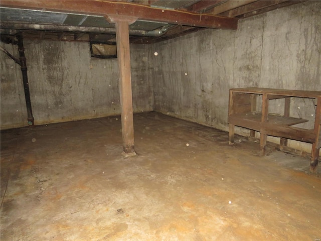 view of basement