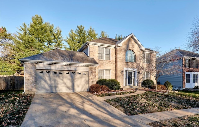 view of property featuring a garage