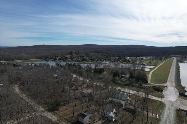 property view of mountains featuring a water view