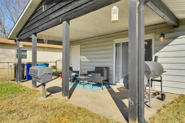 view of patio / terrace with fence