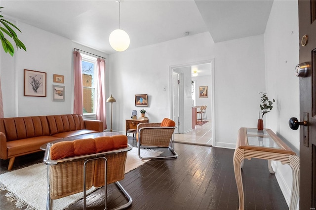 living room featuring hardwood / wood-style floors