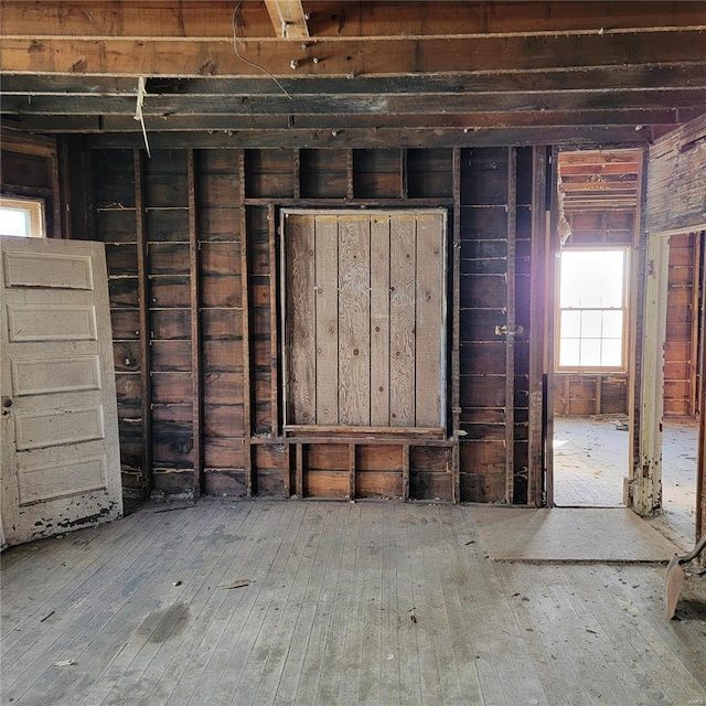 miscellaneous room featuring hardwood / wood-style flooring