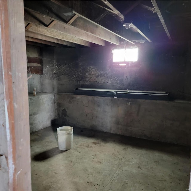 view of basement