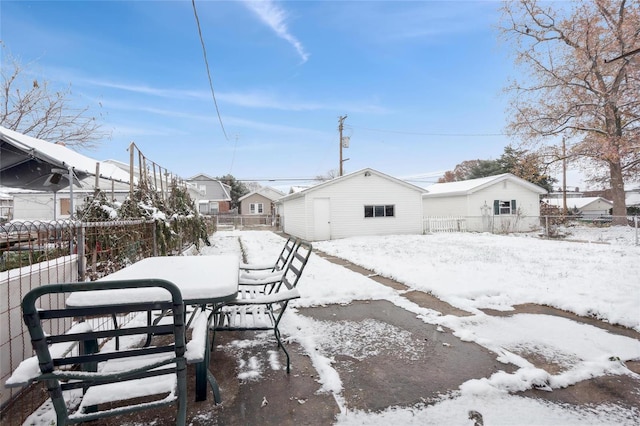 view of snowy yard