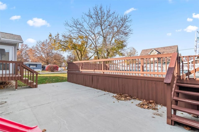 view of patio / terrace featuring a wooden deck