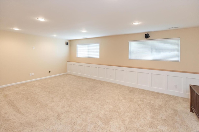 view of carpeted spare room