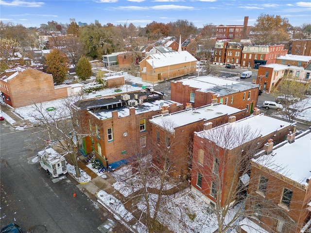 view of snowy aerial view