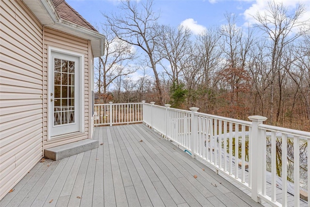 view of wooden terrace